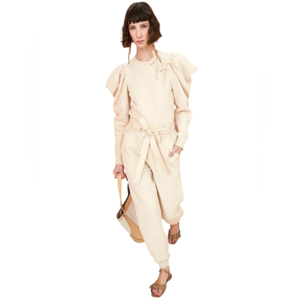 Ulla Johnson Haven Track Pants In Oatmeal Like New Cotton Size XL